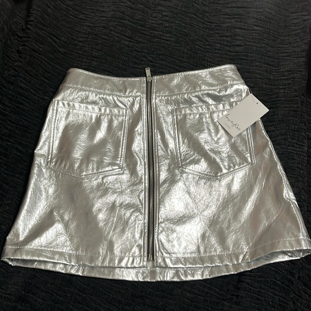 Zippered Silver skirt